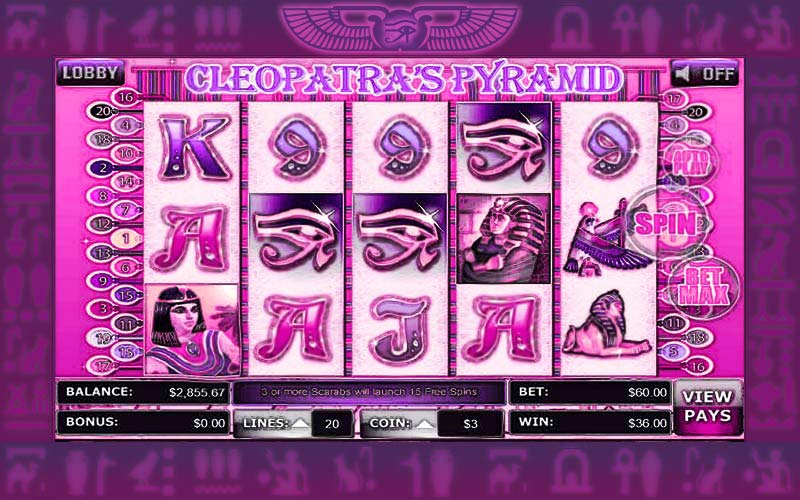 slots machines gratis Cleopatras Pyramid